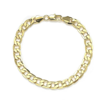 Brass Chain Bracelet in 14K 18K Gold Fashion Jewelry